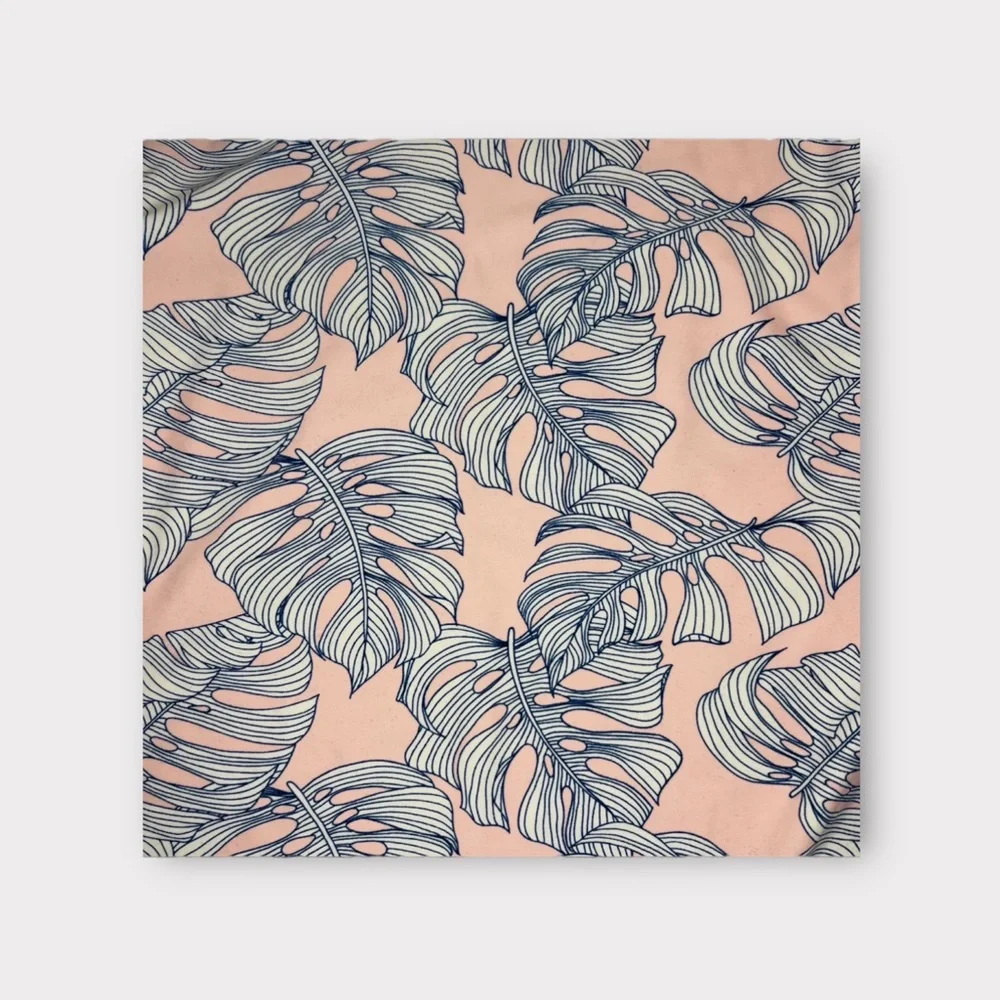 Shade Critters Monstera Leaves Pink Rash Guard